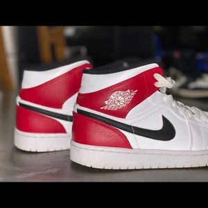 Jordan Shoes - Jordan 1 mid “black/ gym red” Jordan Shoes - Jordan 1 mid “black/ gym red”